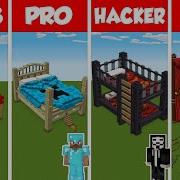 Minecraft Tnt Bed House Build Challenge Noob Vs Pro Vs Hacker Vs God Animation